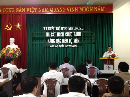 Trung tâm Điều độ Hệ thống điện miền Bắc - PCSL tổ chức thi sát hạch chức danh nâng bậc điều độ viên.